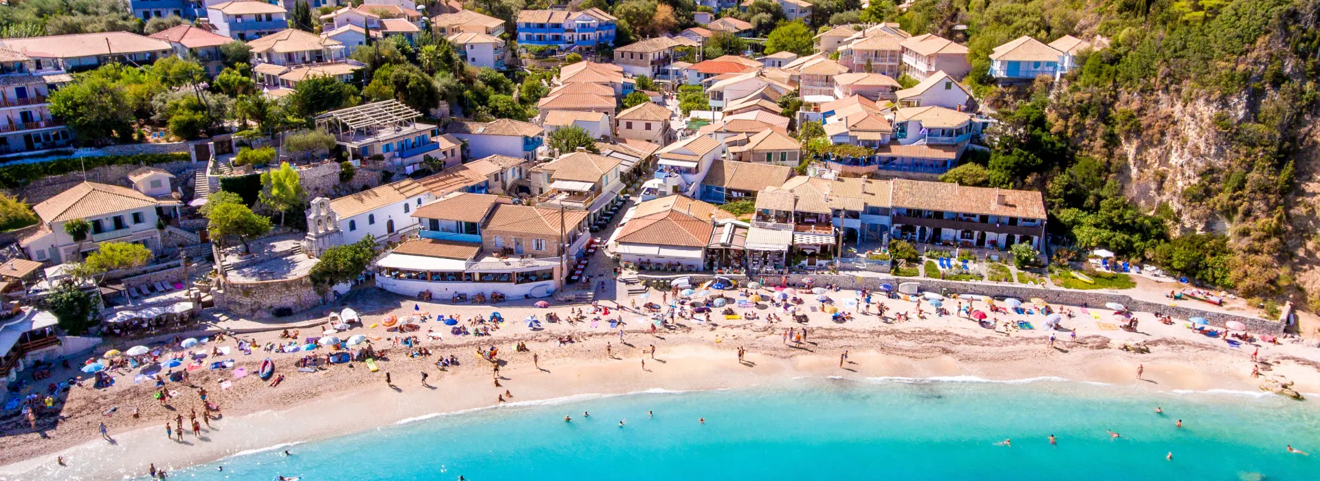 Dorf Agios Nikitas auf Lefkas