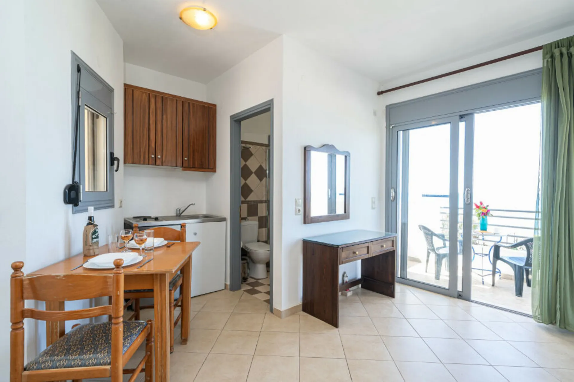 Aparthotel Aridas at the Beach - Studio A seitlicher Meerblick