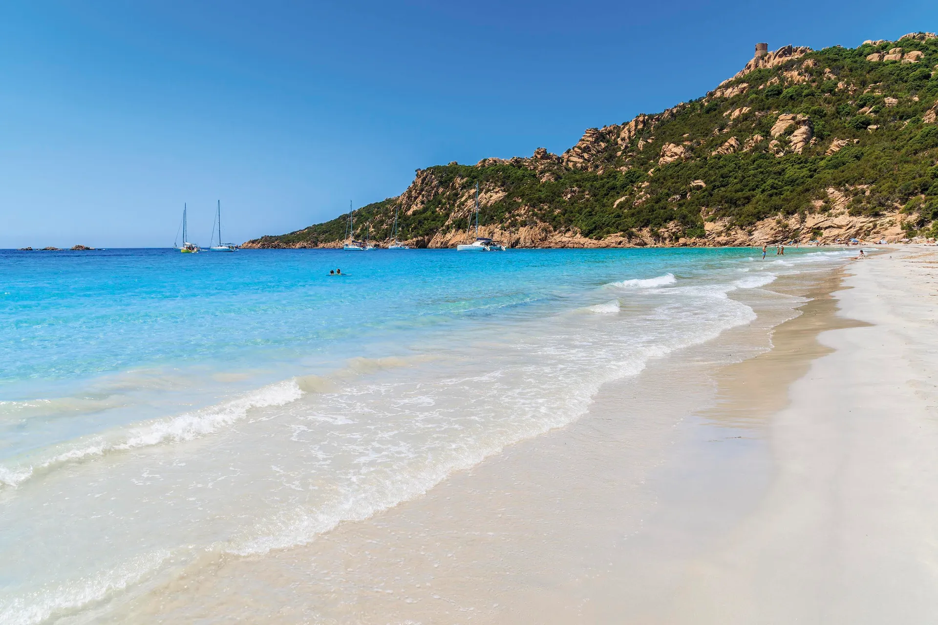 Beautiful Roccapina beach, Corsica island, France