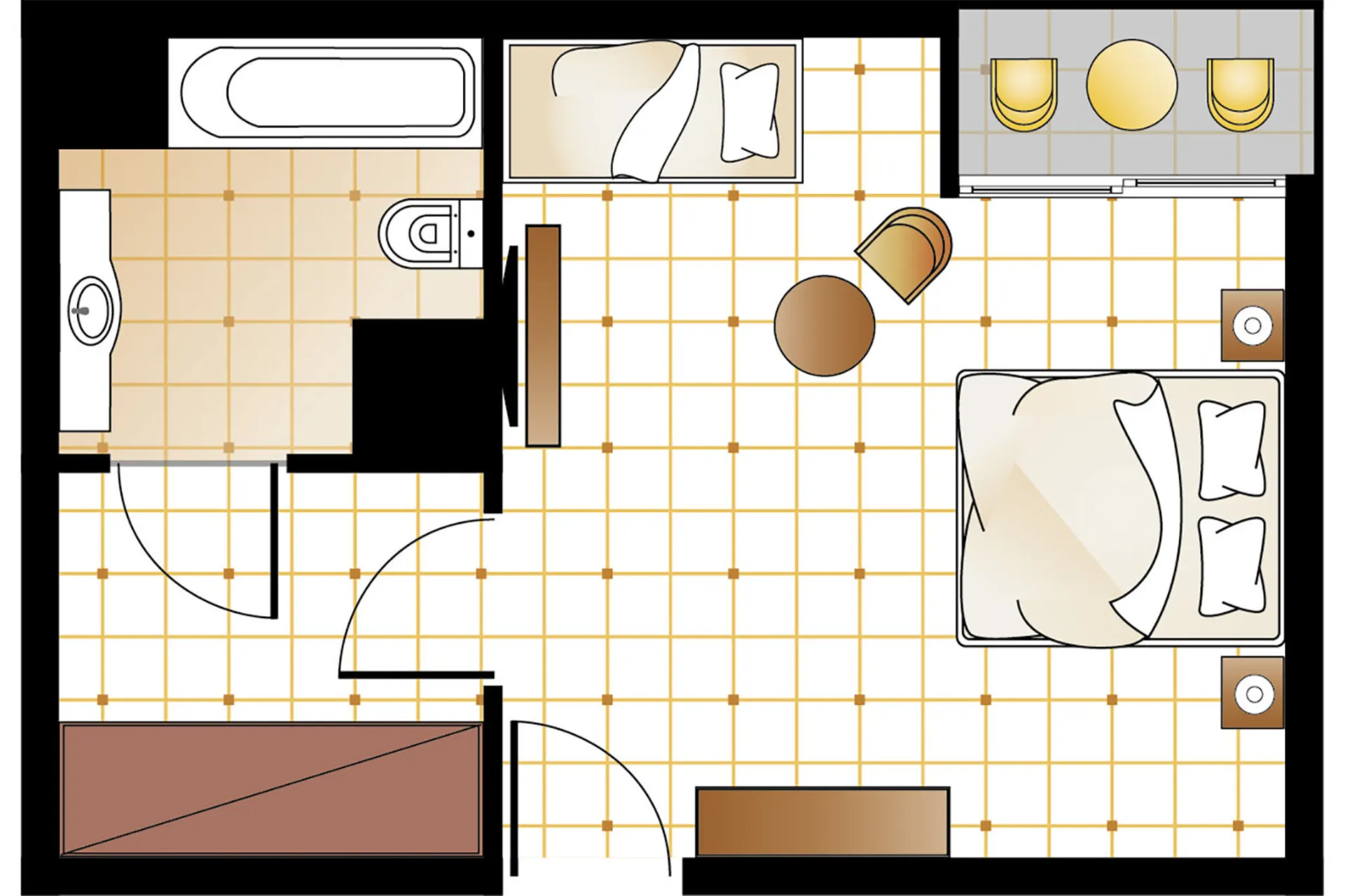 Grecotel Eva Palace - Doppelzimmer seitlicher Meerblick